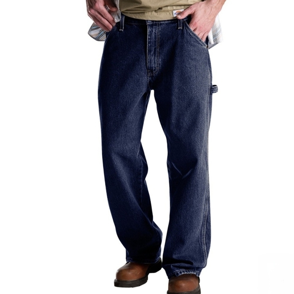 Dickies Men's Relaxed Fit Carpenter Jeans made with durable denim/size 36X34